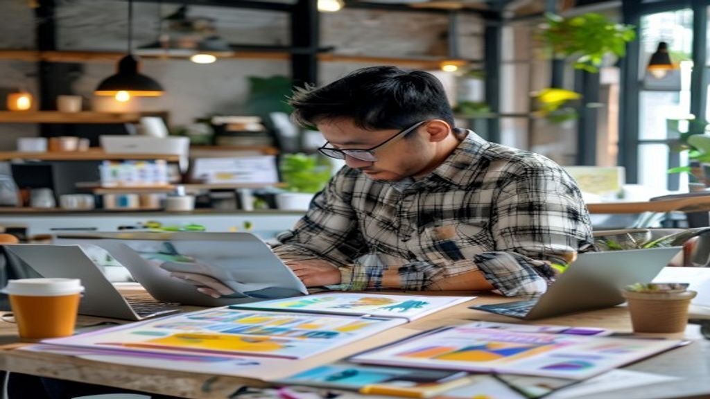 Gambar ide bisnis modal kecil dengan contoh produk kreatif, toko online, dan layanan jasa yang menguntungkan
