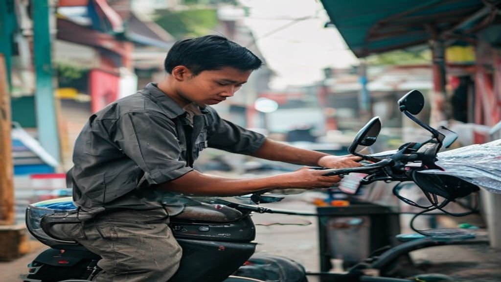 Ilustrasi kreatif ide bisnis modal kecil: toko online, katering rumahan, atau jasa kebersihan dengan investasi minimal