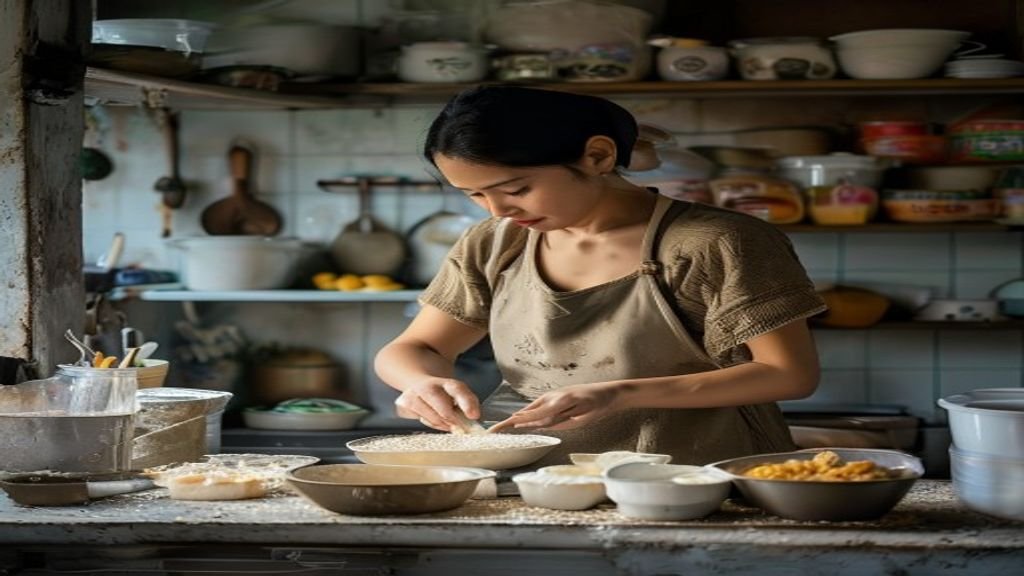 Ilustrasi ide bisnis modal kecil: warung kopi sederhana, toko online pakaian, jasa kebersihan rumah.
