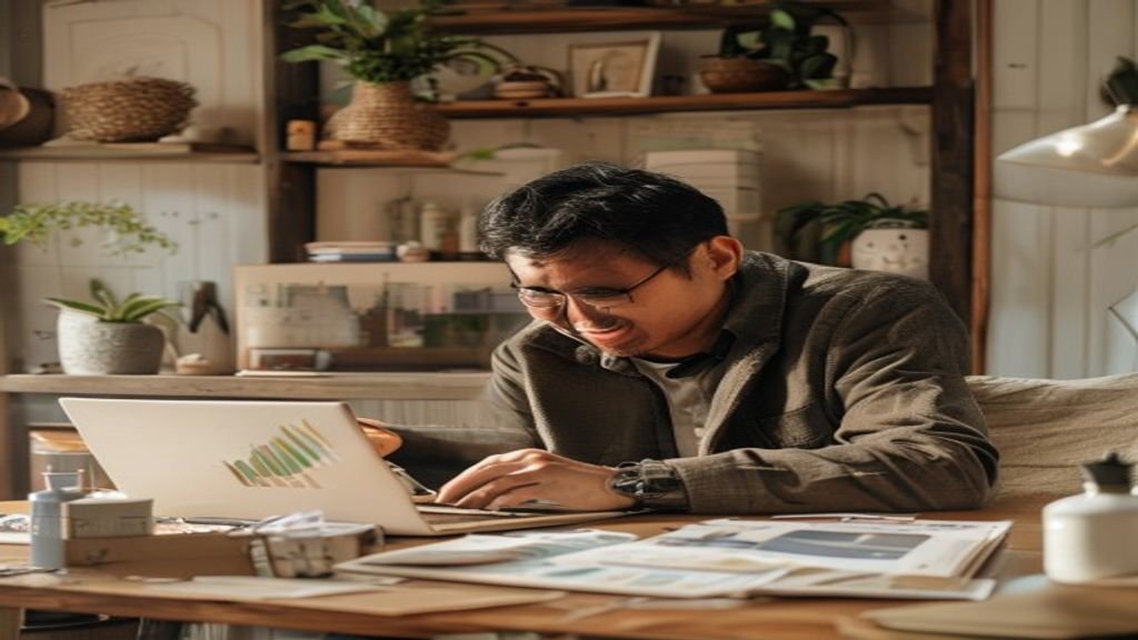 Ilustrasi ide bisnis modal kecil: contoh toko online, usaha kuliner rumahan, dan jasa kebersihan.