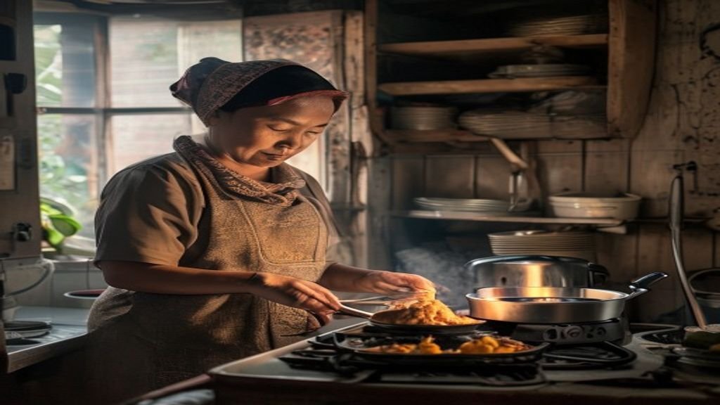 Ilustrasi ide bisnis modal kecil seperti kios makanan, jasa kebersihan, atau penjualan online dengan investasi minimal