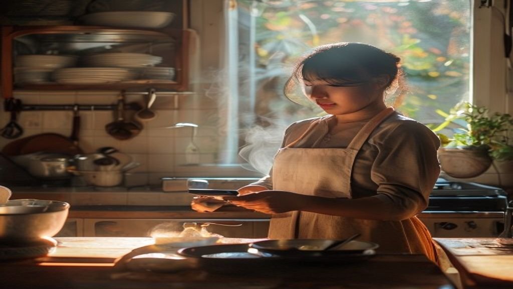Gambar menampilkan 5 ide bisnis modal kecil: warung kopi, katering rumahan, dropship, jasa desain, dan kerajinan tangan