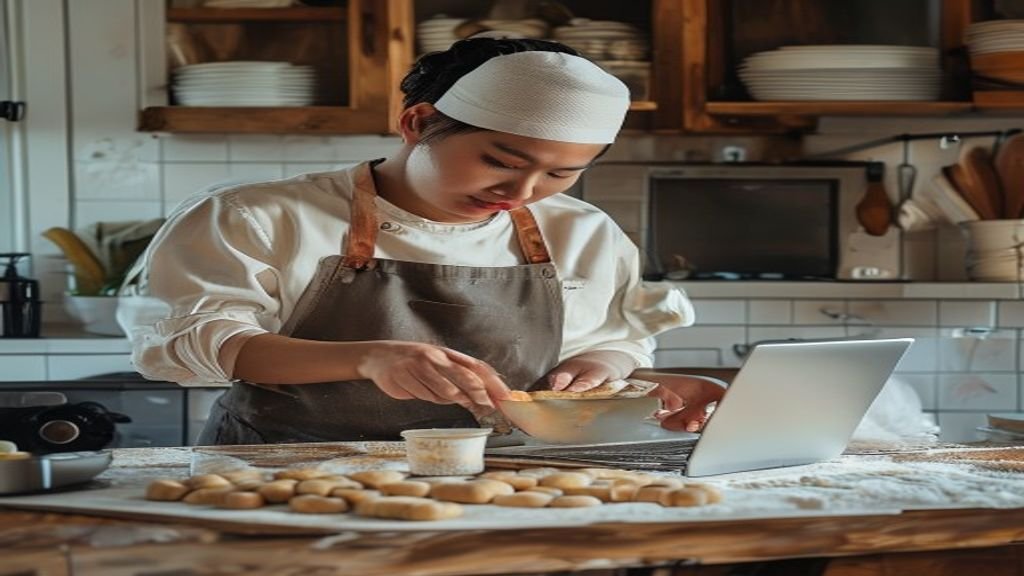 Ilustrasi ide bisnis modal kecil: contoh warung kopi, jualan online, atau usaha kerajinan tangan dengan investasi minim