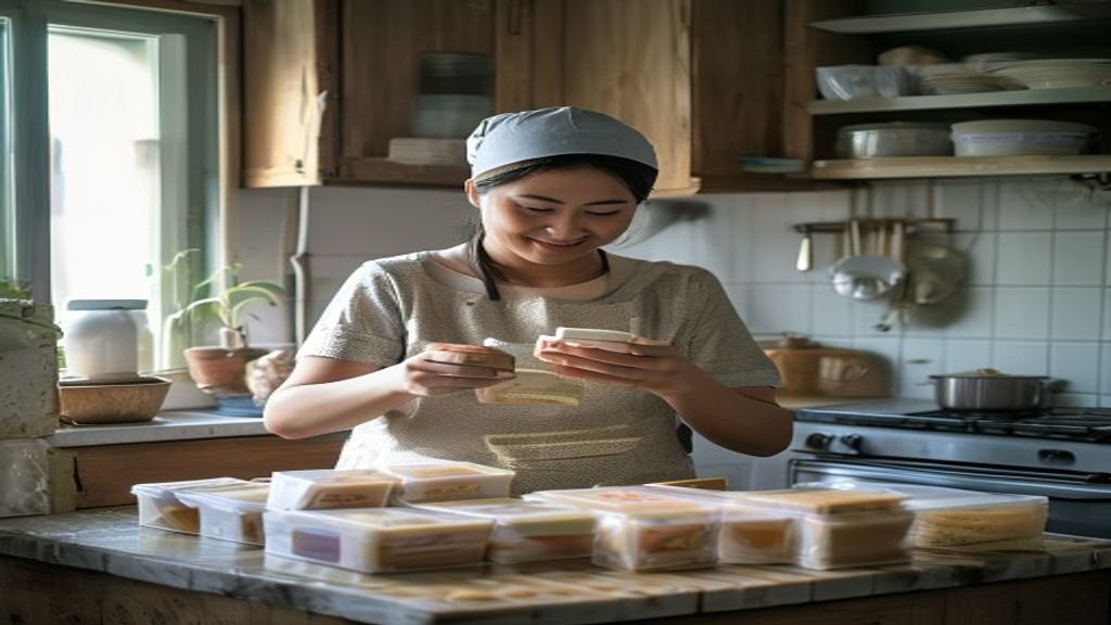Ilustrasi ide bisnis modal kecil seperti kios makanan, jasa printing, dan penjualan online dengan investasi rendah