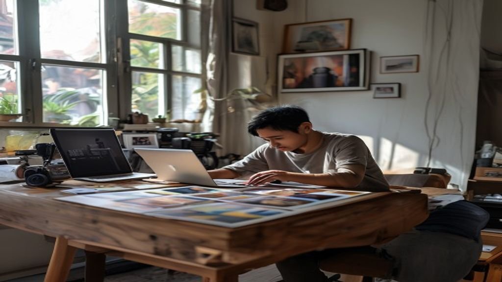Ilustrasi ide bisnis modal kecil dengan peralatan sederhana untuk memulai usaha menguntungkan.