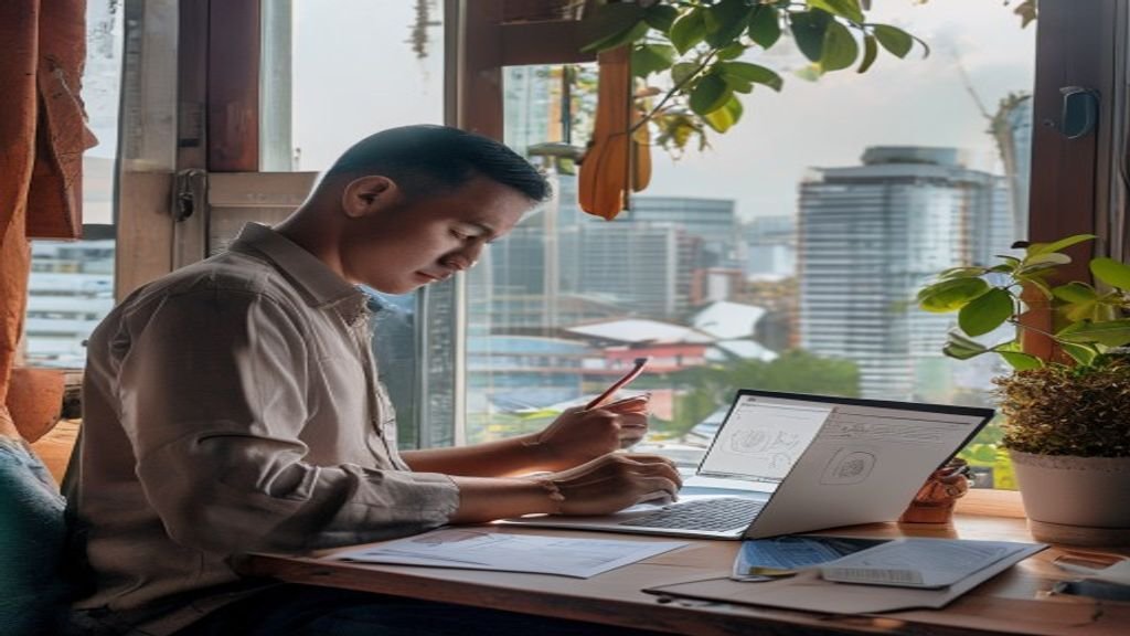 Ilustrasi ide bisnis modal kecil dengan contoh produk kreatif dan profit tinggi