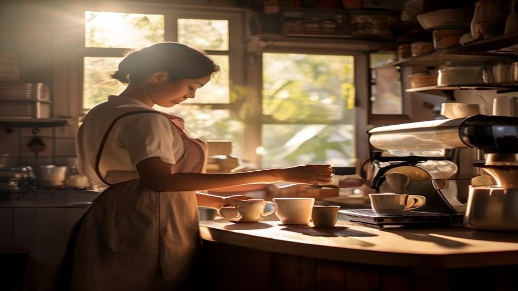 Ilustrasi ide bisnis modal kecil: kios makanan sehat, layanan kebersihan rumah, atau toko online kerajinan tangan.