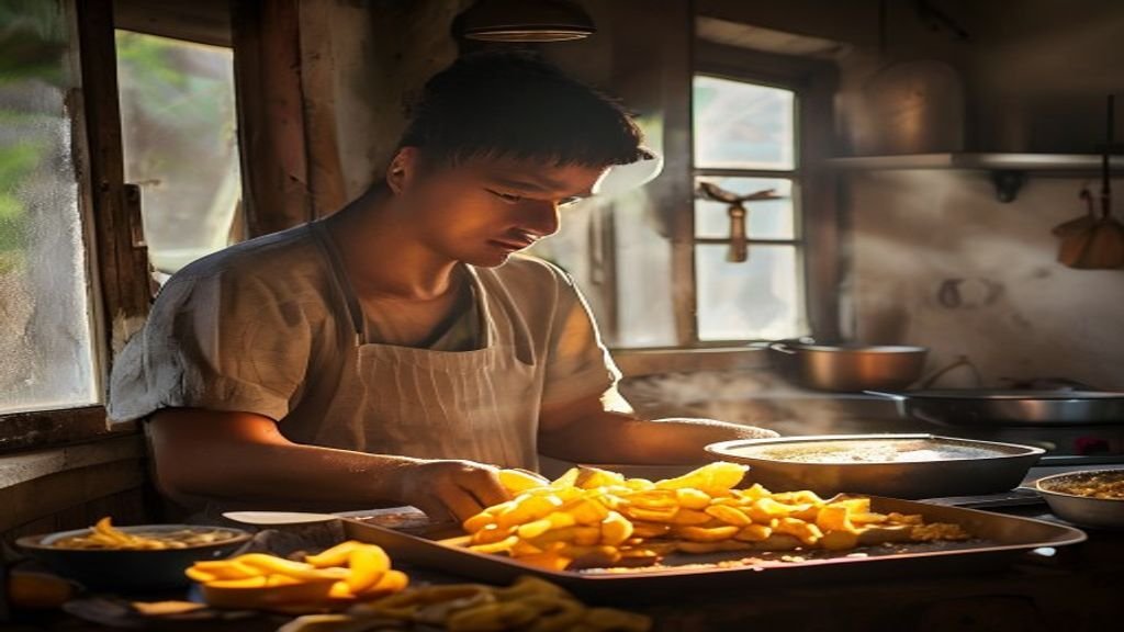 Ilustrasi ide bisnis modal kecil seperti kios makanan, laundry, atau jualan online dengan investasi minim