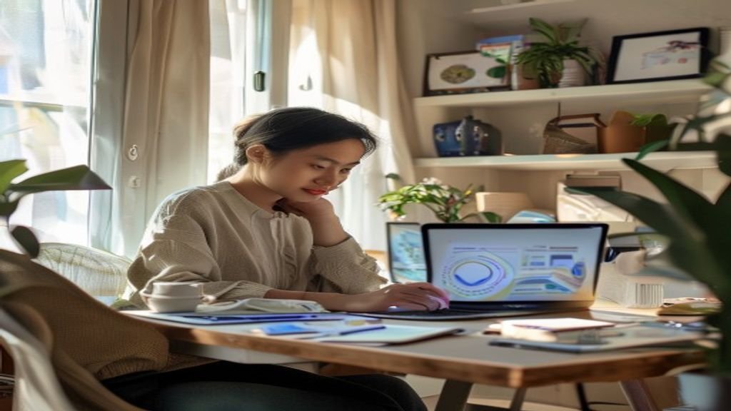Gambar ilustrasi ide bisnis modal kecil seperti kios makanan, jualan online, atau kerajinan tangan