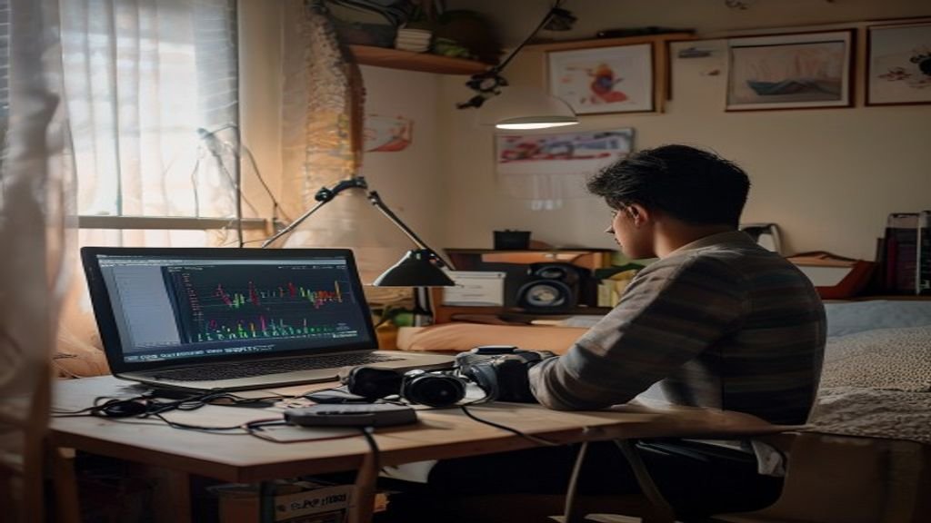 Ilustrasi ide bisnis modal kecil: peluang usaha kreatif dengan investasi minim, seperti warung kopi atau toko online.